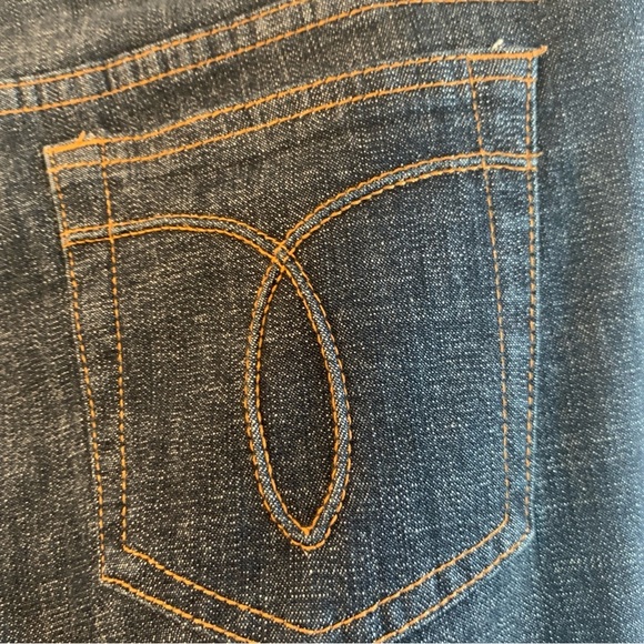 JC JQ Jeans Blue Denim Boho Pintuck Stitched Crease Junior's Size 11 - Picture 6 of 7